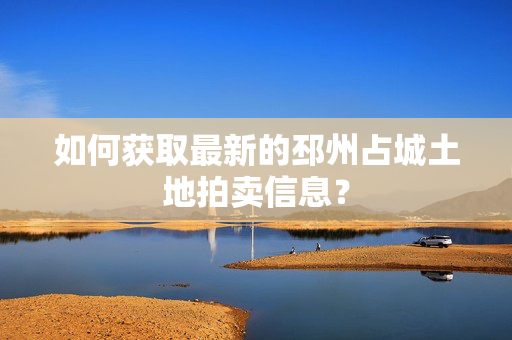 如何获取最新的邳州占城土地拍卖信息？