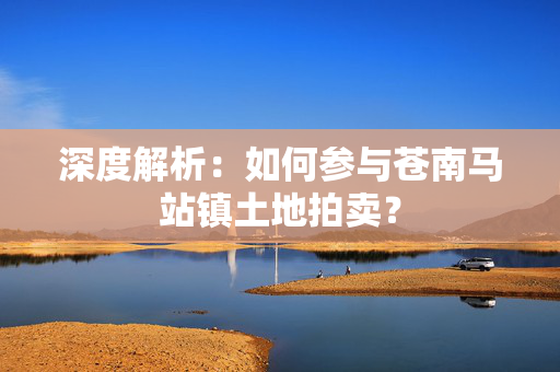 深度解析：如何参与苍南马站镇土地拍卖？