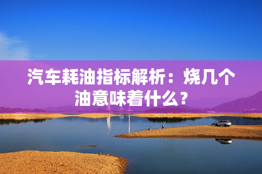 汽车耗油指标解析：烧几个油意味着什么？