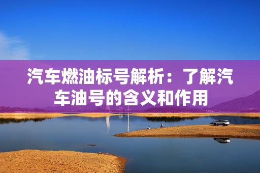 汽车燃油标号解析：了解汽车油号的含义和作用