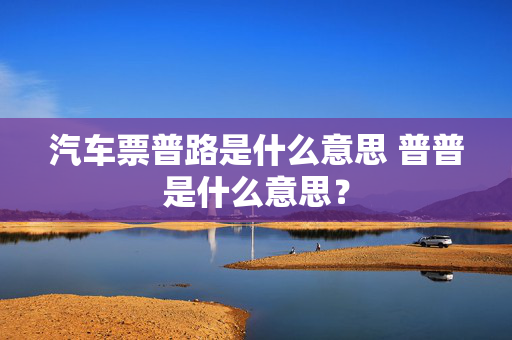 汽车票普路是什么意思 普普是什么意思？