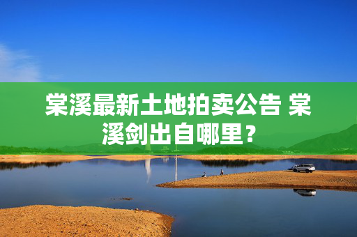 棠溪最新土地拍卖公告 棠溪剑出自哪里？