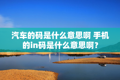 汽车的码是什么意思啊 手机的in码是什么意思啊？