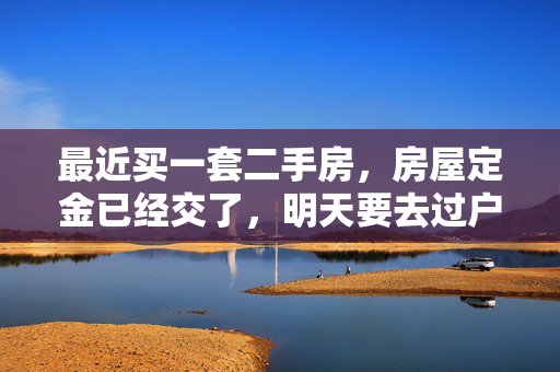 最近买一套二手房，房屋定金已经交了，明天要去过户，但是卖方让我先交一半钱，我该怎么写收据什么的吗