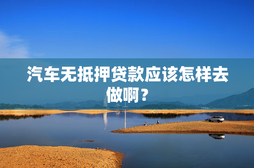 汽车无抵押贷款应该怎样去做啊？