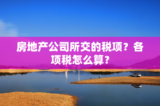 房地产公司所交的税项？各项税怎么算？